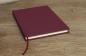 Preview: Elegant notebook, wine-red linen, thread-sewn, unlined